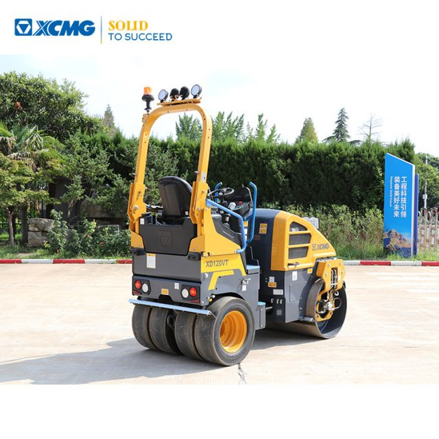 XCMG Official New Road Roller Machine 2 Ton Double Drum Roller XD120VT Hot Sale